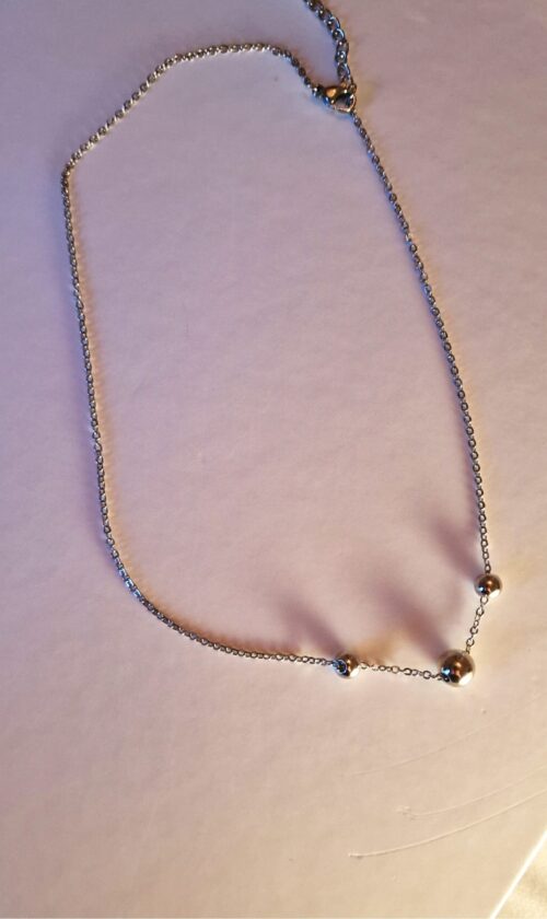 Silver Beaded Necklace
