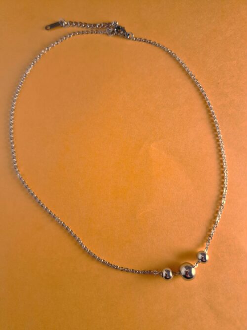 Silver Beaded Necklace