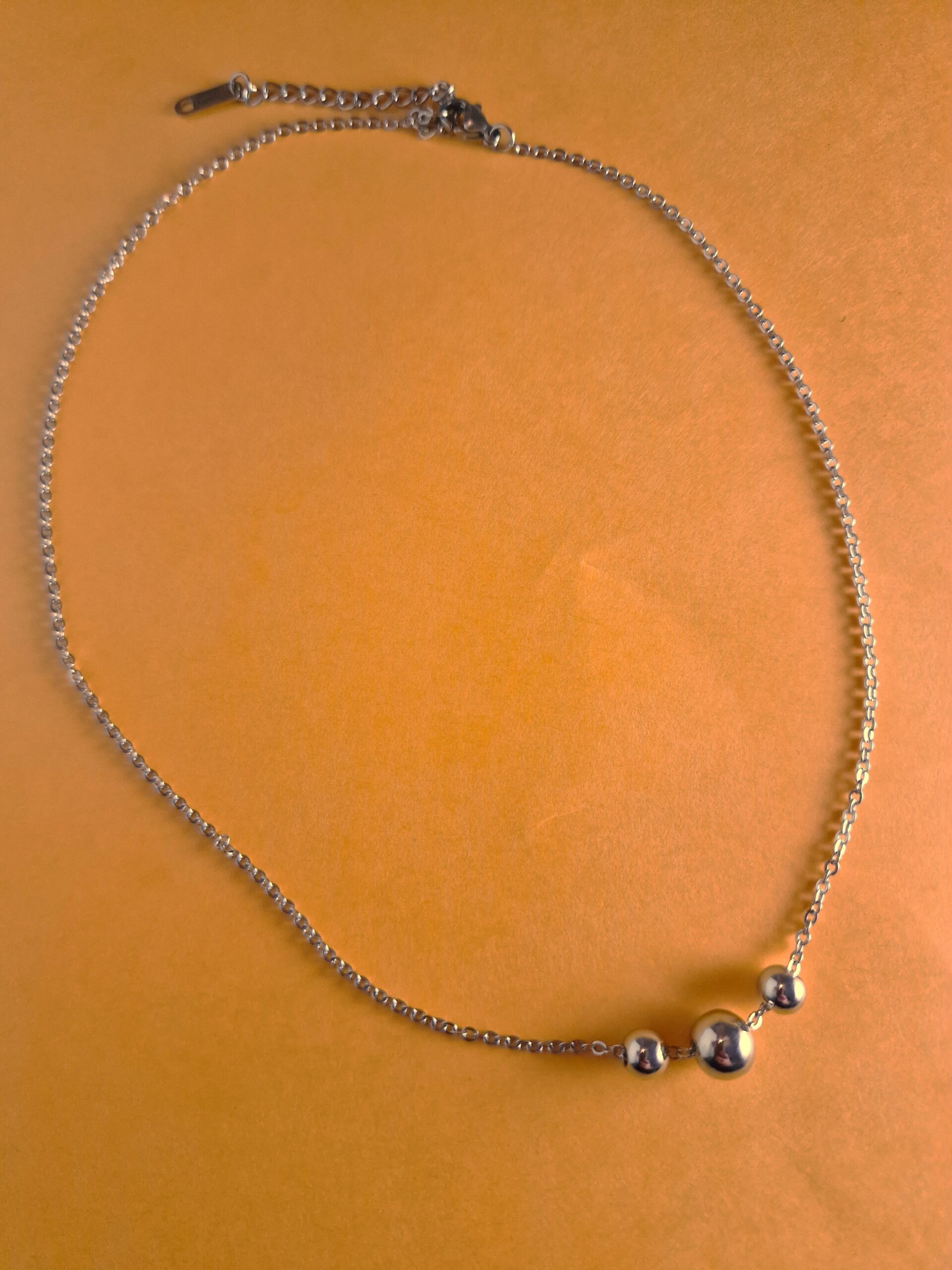Silver Beaded Necklace