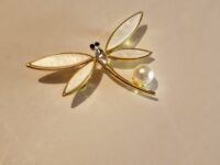 beautiful dragonfly gold plated brooch