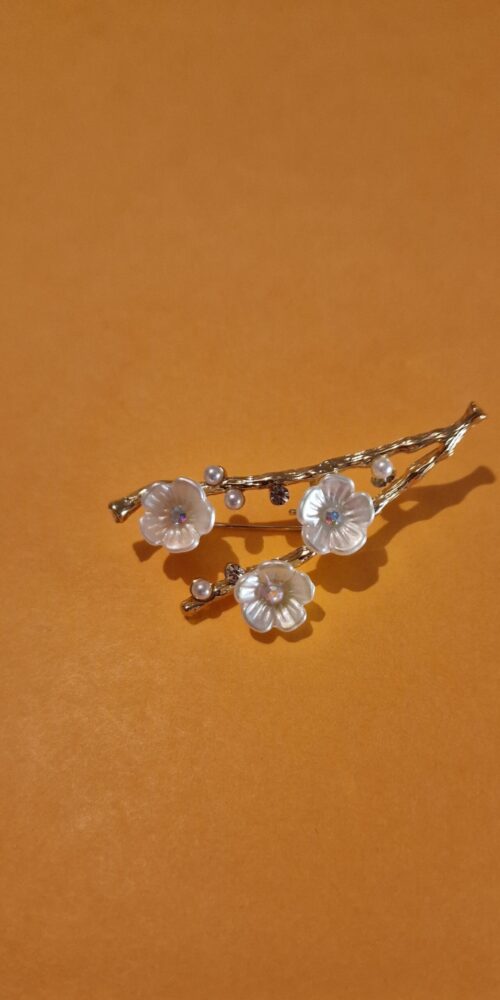 flower twig brooch