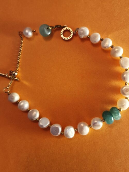multi pearl mixed coloured bracelet