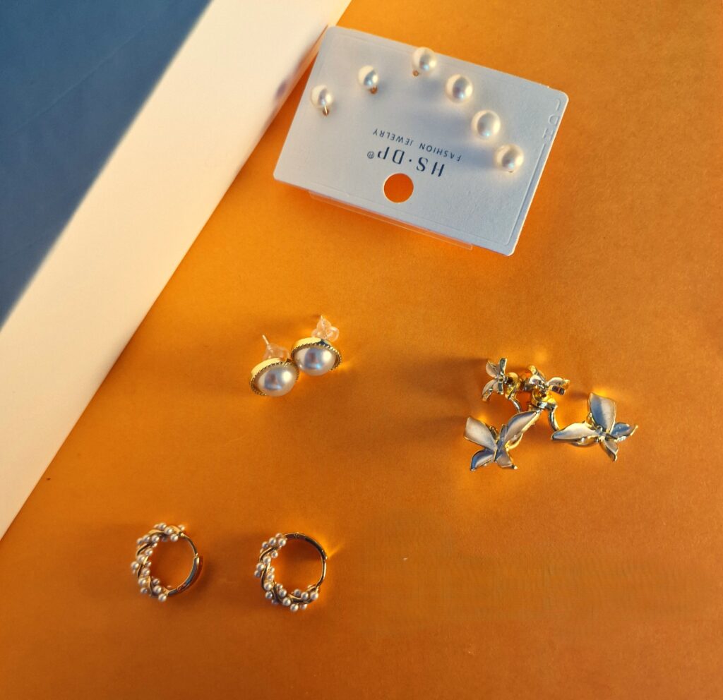 selection of earrings