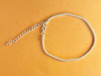Silver Chain Fabric Bracelet
