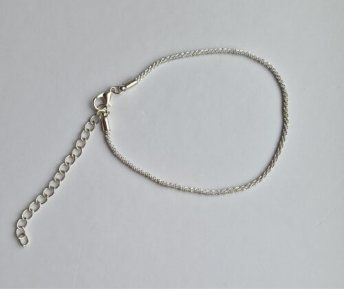 Silver Chain Fabric Bracelet