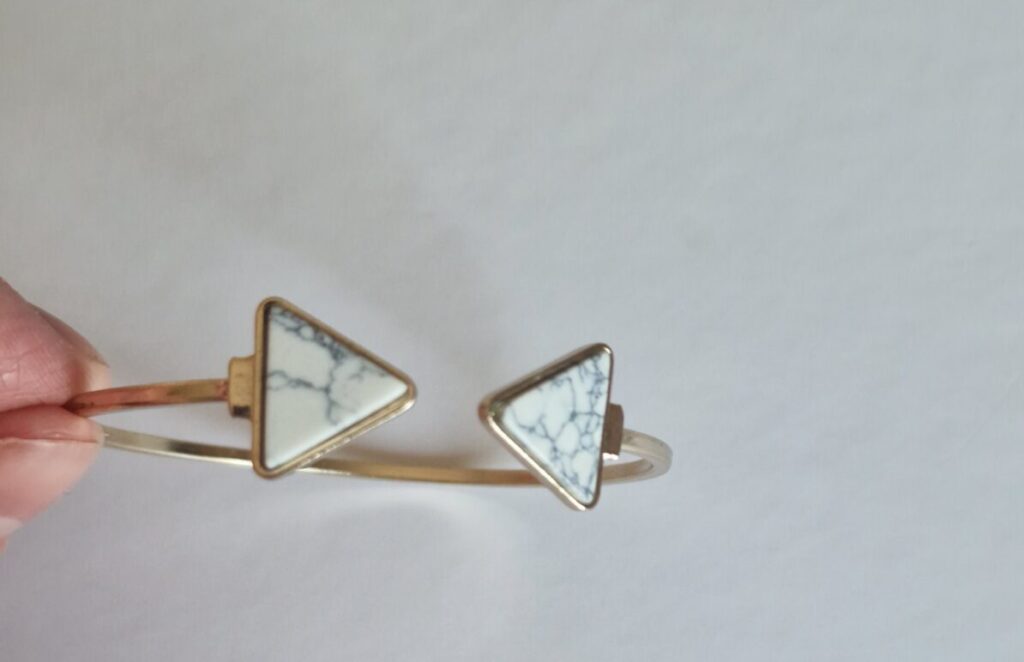 Marble Gold bracelet on a white background.