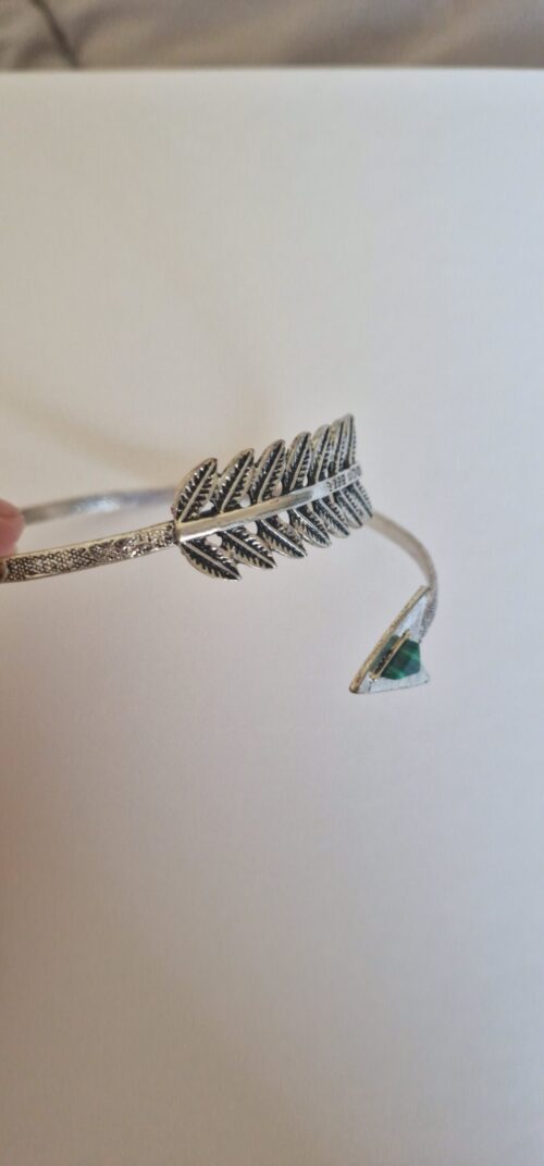 Silver Feather and Arrow Armband (Don Bell) on a white background.